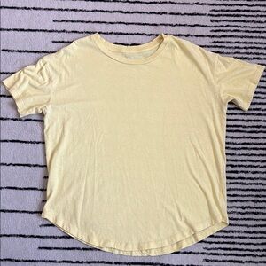 Aerie Yellow Distressed Oversized T-Shirt